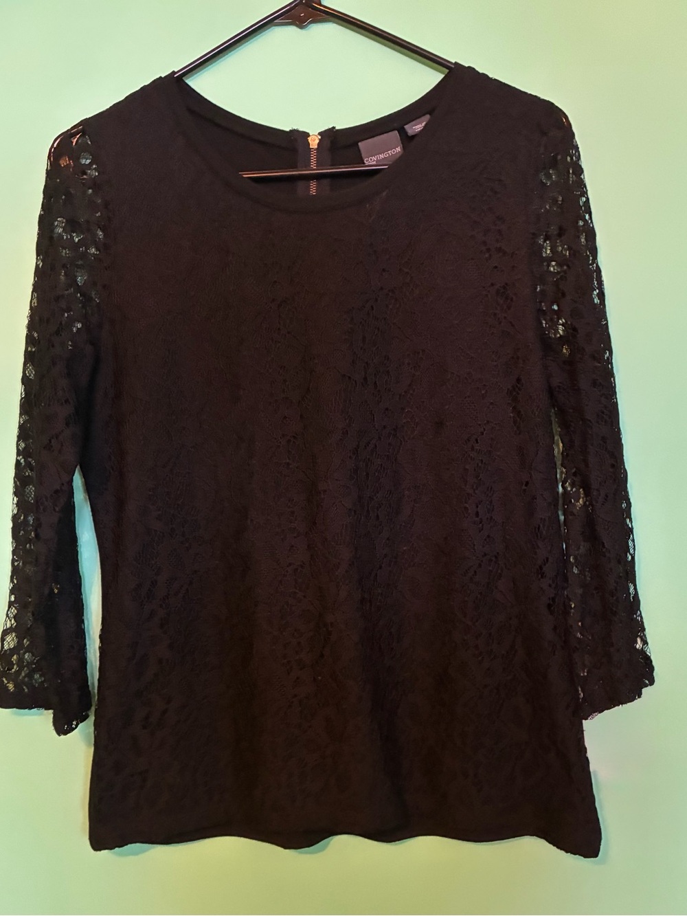Covington Lace Black Women's Blouse - Picture 10 of 14
